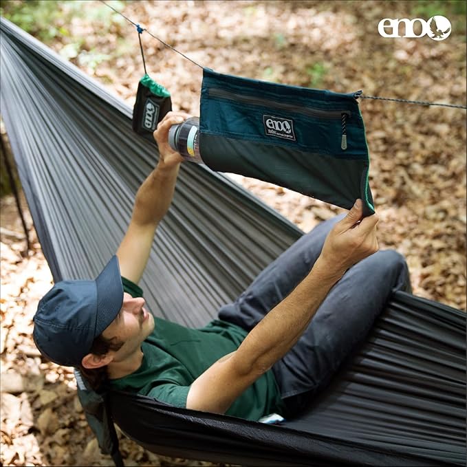 ENO Talon Hammock Organizer - Hanging Organizer for Camping &amp Backpacking Hammocks - Organizer Bag for Water Bottles Travel Essentials and Hiking Essentials