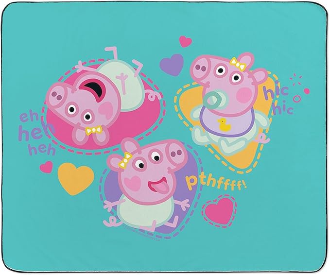 CafePress Peppa Pig: Happy Baby 50 x 60 Water-Resistant Outdoor Blanket