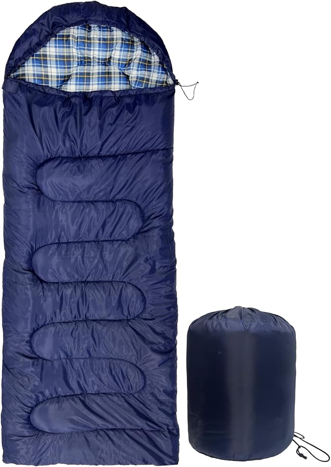 Camping Sleeping Bag for Adults 3-4 Season Warm &amp Cold Weather Waterproof Envelope Sleeping Bags for for Backpacking Hiking Travel Outdoors Adult All Weather Sleeping Bag with 1.5/2/3/4/5lbs Fil