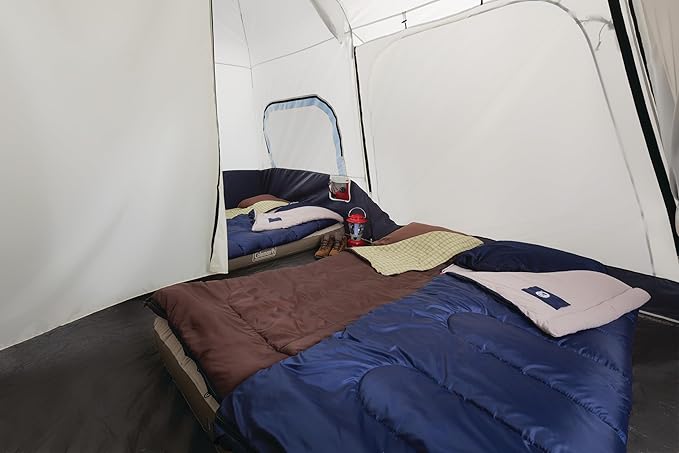 Coleman 4/6/8/10 Person Instant Camping Tent with 1-Minute Setup Large Family Tent with Pre-Attached Poles Air Vent &amp Carry Bag Sets Up in About 60 Seconds