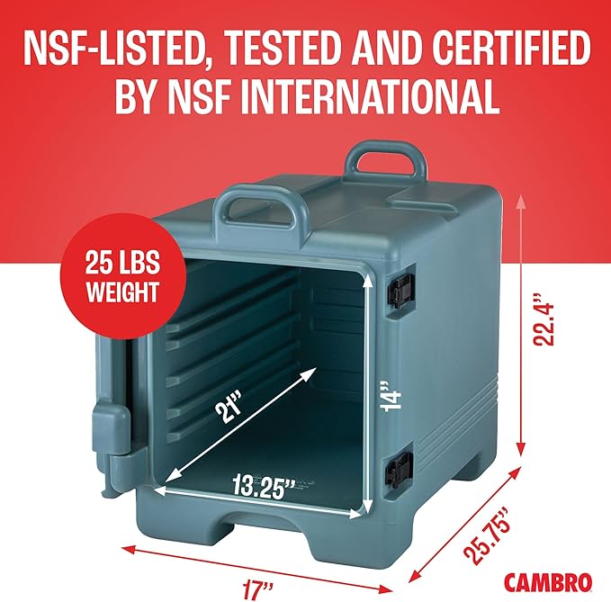 Cambro Insulated Food Pan Carrier - Hotbox for Catering &amp Transport - UPC300 Series (Slate Blue)