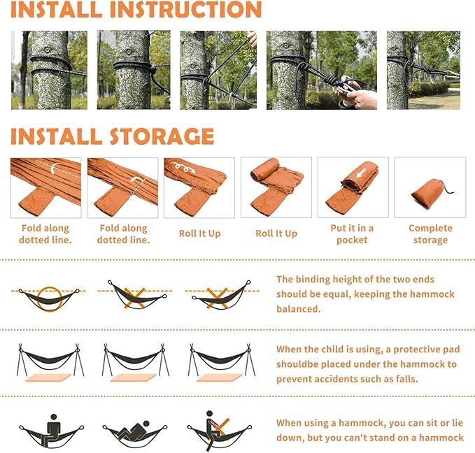 Outdoor Camping Hammock Cow Print Pattern Double Single Hammocks with 2 Tree Straps Lightweight Portable Heavy Duty Nylon Hammocks for Backpacking Travel Beach Backyard Patio Hiking