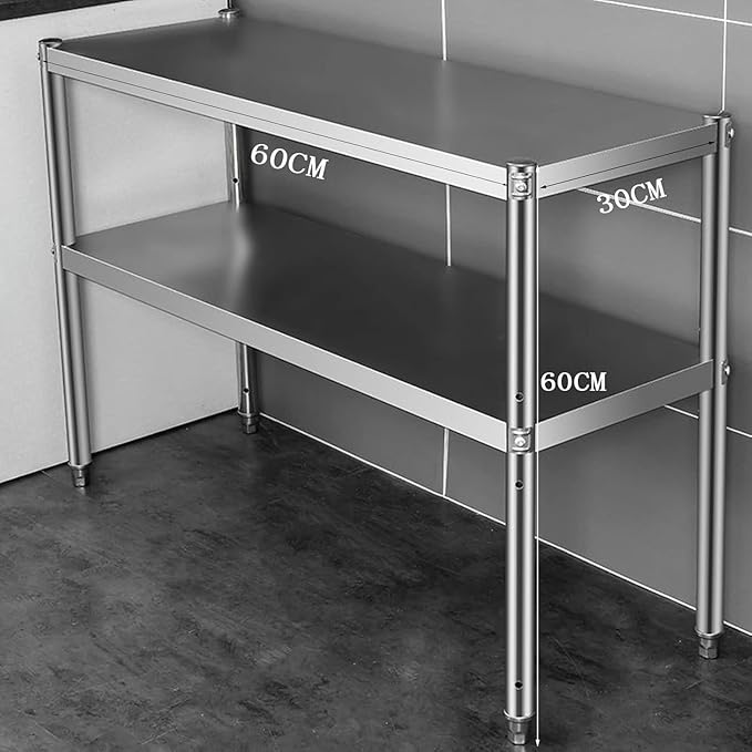 2 Tier Stainless Steel Countertop Shelf for Kitchen and Living Room