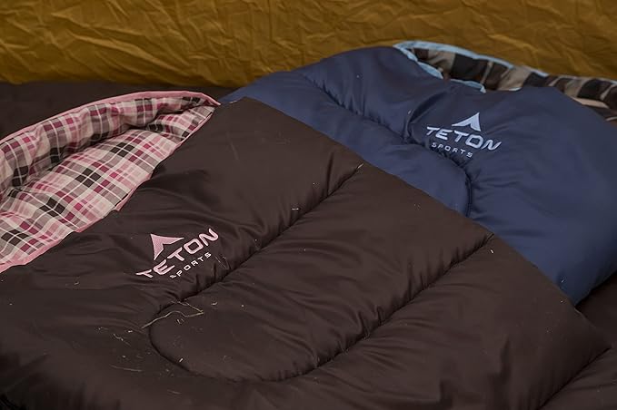Teton Junior 20 Degree and 0 Degree Sleeping Bags. Finally Sleeping Bag for Boys Girls All Kids Warm and Comfortable for All Camping Weather and Built to Last