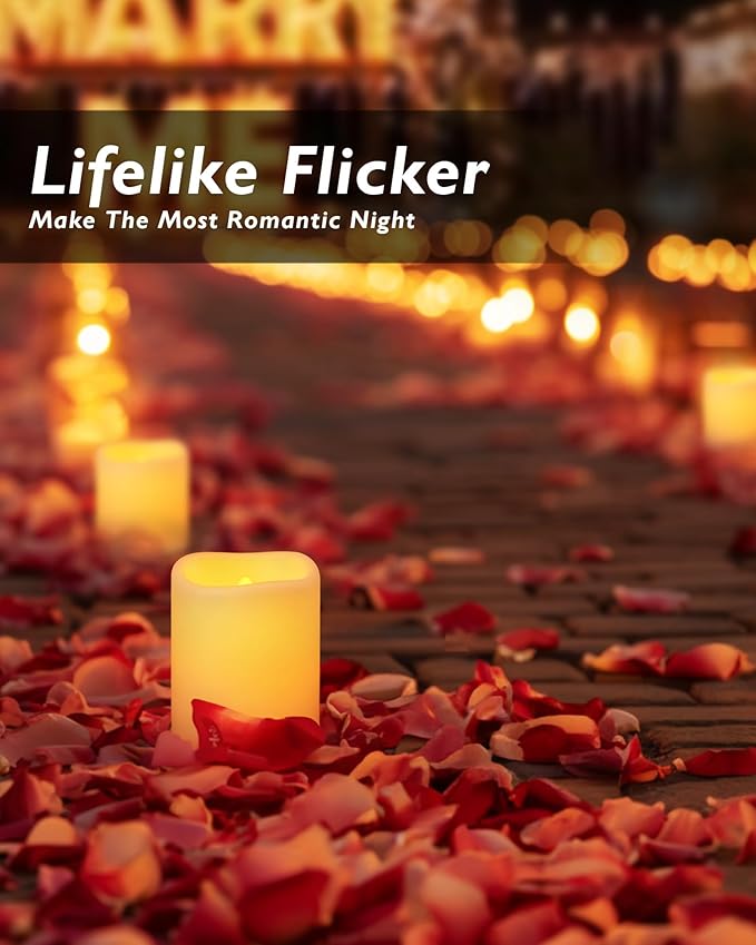 Homemory 50Pack Flickering Flameless Votive Candles200+Hour Electric Fake CandlesBattery Operated LED Tealight for WeddingTableOutdoorHalloweenChristmas Decoration-Amber Yellow