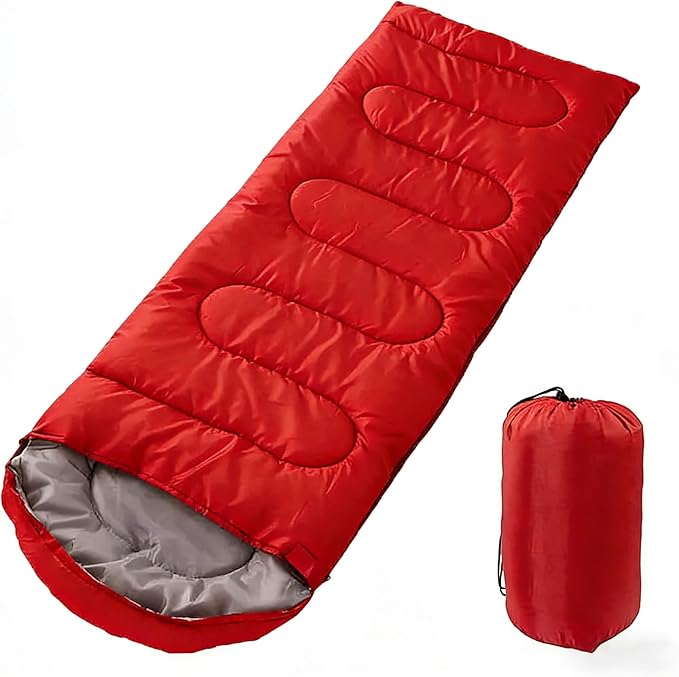 SNZ All-Season Lightweight Sleeping Bag - Mummy Camping Sleeping Bag for Adults &amp Kids Camping Essentials Warm &amp Cold Weather for Hiking Backpacking
