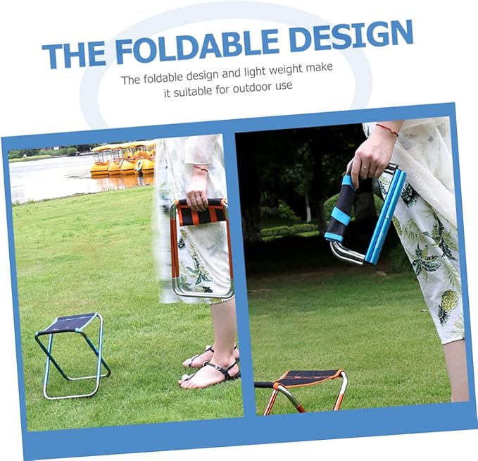 KICHOUSE Camping Supply Multi-Function Stool Folding Fishing Chair Portable Outdoor Stool