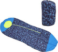Outdoor Heated Sleeping Bag Adjustable Temperature USB Charging Portable Camping Sleeping Bag for Hiking Travel Office Blue Polyester
