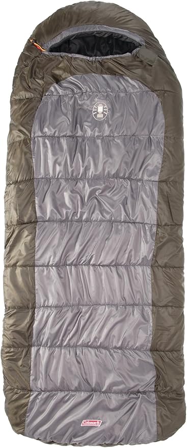 Coleman Big Basin 15°F Big &amp Tall Sleeping Bag Cold Weather Sleeping Bag with Snag-Free Zipper &amp Better Heat Retention Machine Washable