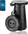 Portable Telescopic Stool with Mobile Charger 4400mAh Collapsible Stool Built-in Phone Charger for iPhone Android Foldable Seat for Camping Hiking Fishing Picnic Max Load 400lbs