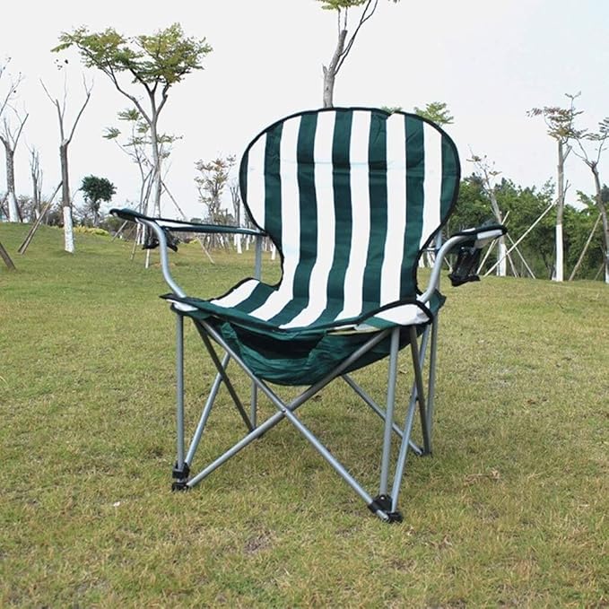 Portable Outdoor Folding Chair Breathable Thickened Fishing &amp Camping Lounge Chair Foldable Stool (53x54x98cm)