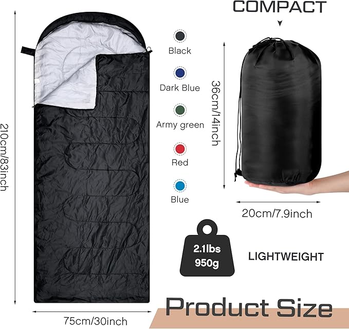 Tranqun 10 Packs Sleeping Bags Bulk for Adults Homeless Sleeping Bag Liner Waterproof Cold Weather for Charity Homeless Camping Hiking Backpacking Outdoor Activities