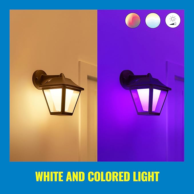 WiZ Connected Classic Outdoor Wall Light 16 Million Colors Compatible with Alexa Google Assistant Bluetooth Compatible No Hub Required