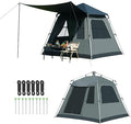 Instant Pop-Up Camping Tent with Removable Sunshade - 3-4 Person Dome Tent with UV Protection &amp Ventilation Waterproof Windproof for Beach Hiking Outdoor.