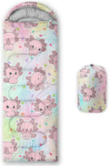 AILONEN Kawaii Panda Sleeping BagsLightweight &amp Waterproof3 Season Warm &amp Cool WeatherDreamy Purple Flower Animal Themed Sleeping Bags for BoysGirlsKidsAdults TravellingOutdoors