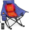 Suteck Heated Rocking Camping Chair Oversized Heated Camping Chair W/20000mAh Power Bank &amp Carry Bag Fully Padded Heated Chairs for Outdoor Sports W/3 Heat Levels for Back &amp Seat Lawn Picni