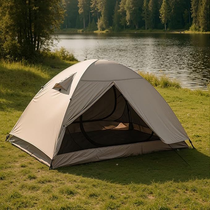 Ultralight Double Layer Waterproof 2/3/4 Person 4 Season Backpacking Dome Tent – Easy Setup Outdoor Essenssial Gear for Camping Hiking Hunting and Mountaineering