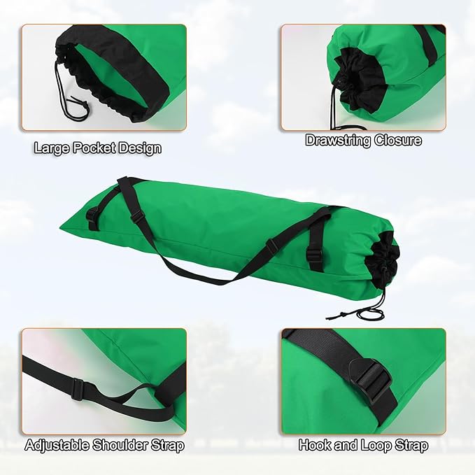 HARFINGTON Camping Chair Replacement Bag 48 Folding Chair Carry Bag Oxford Cloth Storage Tent Bag with Shoulder Strap for Travel Outdoor Camping Sports Green