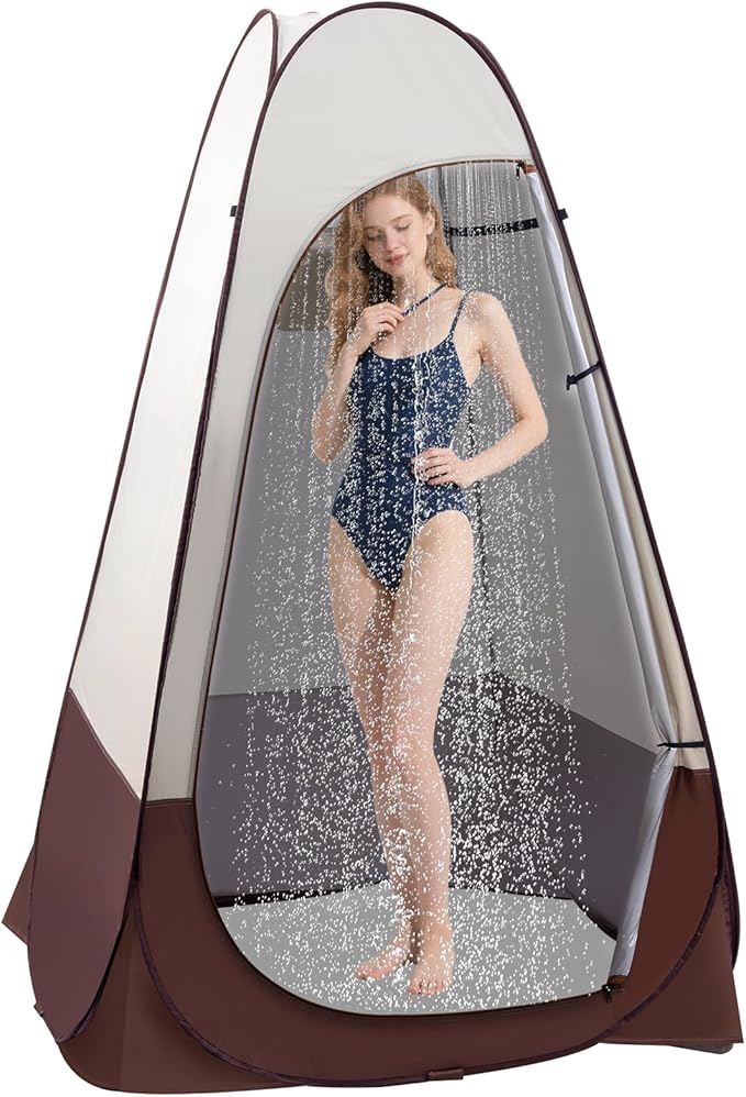 Portable Pop Up Privacy Shower Tent Spacious Changing Room Dressing Room Sun Sunshade Canopy Outdoor Rain Shelter Backpack Privacy Shelters for Camping Hiking Beach Toilet