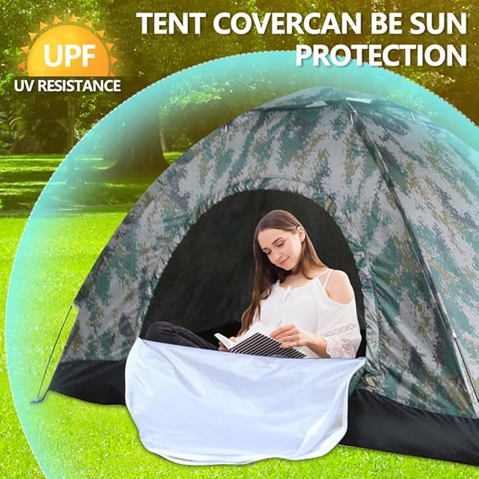Camping Tent 2/3/4 Person Waterproof &amp Windproof Tents with Rain Fly and Carrying Bag Easy Setup Instant Family Travel Tent for Backpacking Hiking Camping