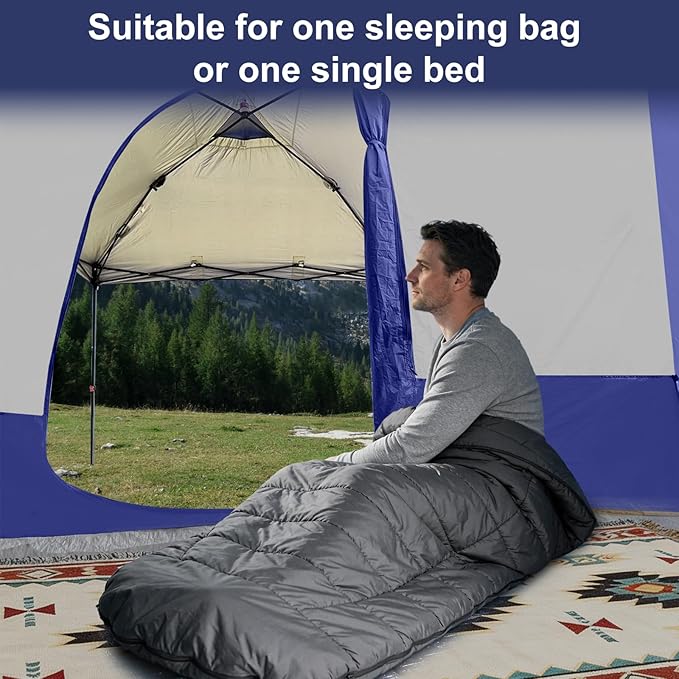 KAMPKEEPER Canopy Side Tent Camping Canopy Tent for 10x10 Pop Up Canopies Cube Tents Gazebo Room Compatible with 10' Wide Canopies(Canopy Not Included)