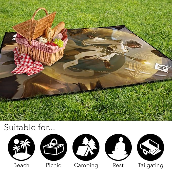 LOGOVISION Dungeons and Dragons Blanket 50x60 2024 Wizard Picnic Outdoor Foldable Blanket for Picnic Beach Camping Park Tailgate