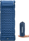 Camping Mattress Sleeping Pad for Outdoor Camping Ultra-Light Inflatable Camping Bed with Built-in Pillow - Air Pad Carry Bag - Compact &amp Lightweight Camping Gear Essentials