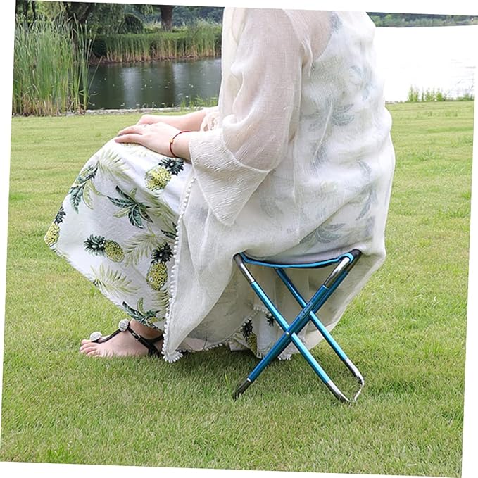 Portable Folding Stool Lightweight Compact Comfortable for Camping Beach Picnic Ideal for Outdoor Activities