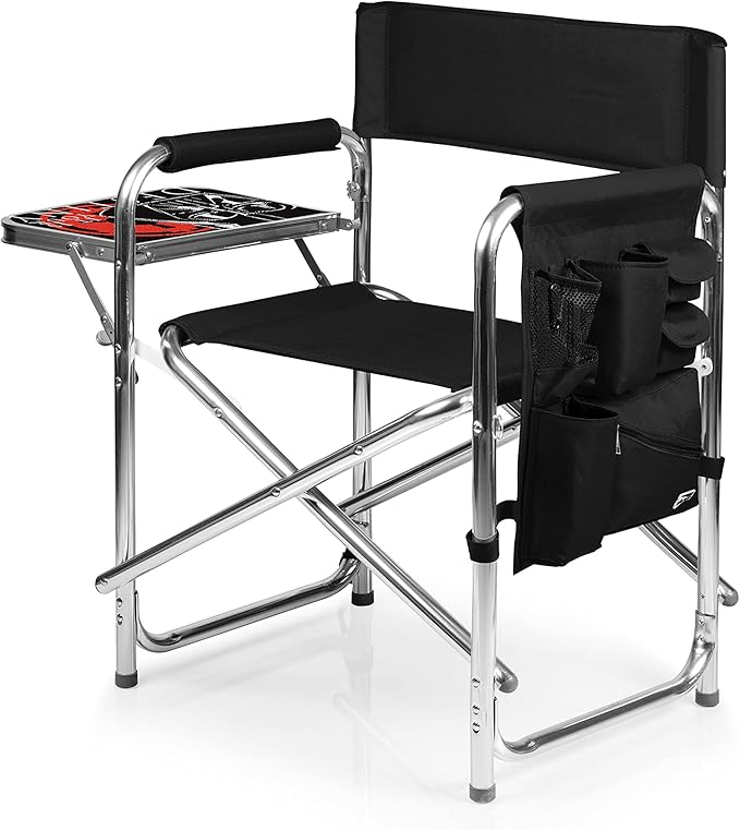 PICNIC TIME Star Wars Darth Vader Sports Chair with Side Table Beach Chair Camp Chair for Adults (Black) 36.6 x 18.5 x 32.9