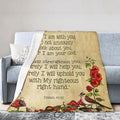 50X40 Bible Verse Isaiah 41 10 Do Not Fear Nature Lightweight Flannel Blanket - Soft and Breathable Polyester Suitable for Travel Camping and Home Decoration