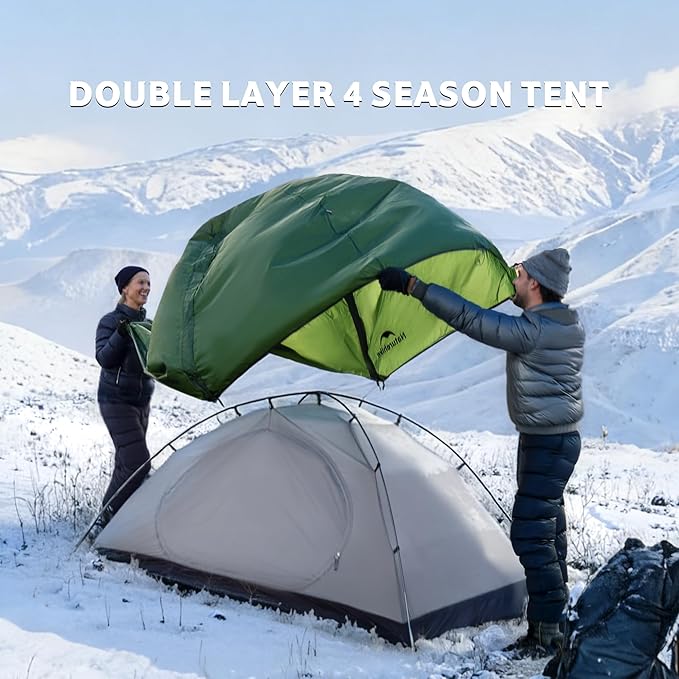 Naturehike 4 Season TentWaterproof 2 Person Backpacking Tent Four Season Tents for Cold Weather Winter Camping