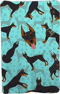Caroline's Treasures MLM1021TBLT Doberman Pinscher Soft Travel Blanket with Bag Airplane Blanket Indoor Outdoor Camping Blanket for Traveling Picnics Beach Trips Concerts
