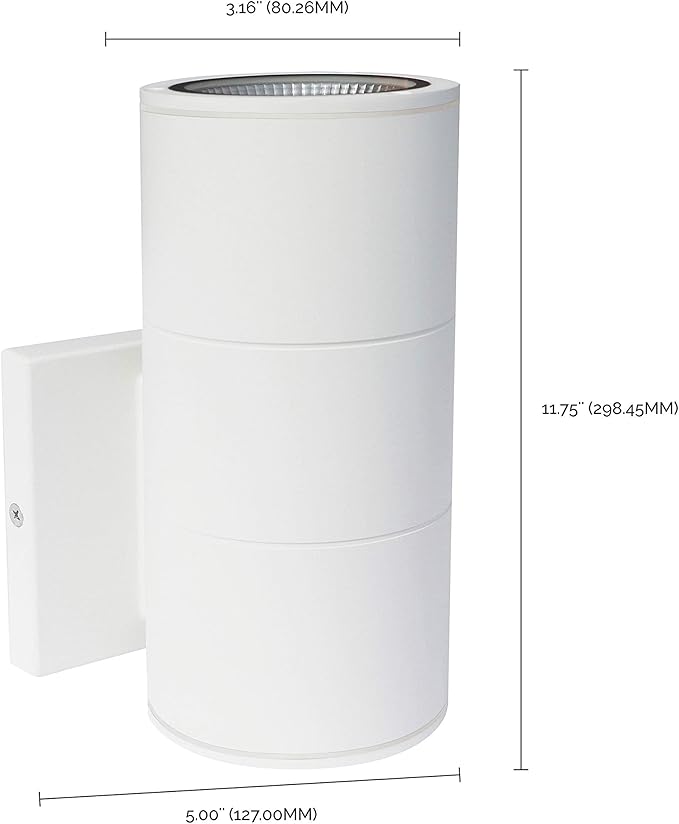 Nuvo 62/1147 One Light Outdoor Wall LED Up-or-Down Sconce 10W/120-277V White Large