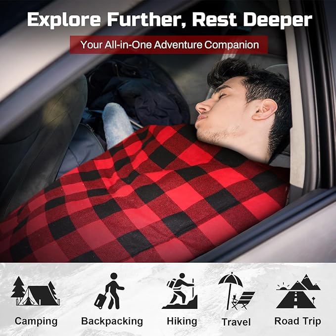 ANTARCTICA GEAR Heated Sleeping Bag Pad Cold Weather Heated Sleeping Bag Liner 5 Heated Zones with 16000mAh 12V Battery Sleeping Bag Heater Essentials Gear Accessories for Camping &amp Hiking