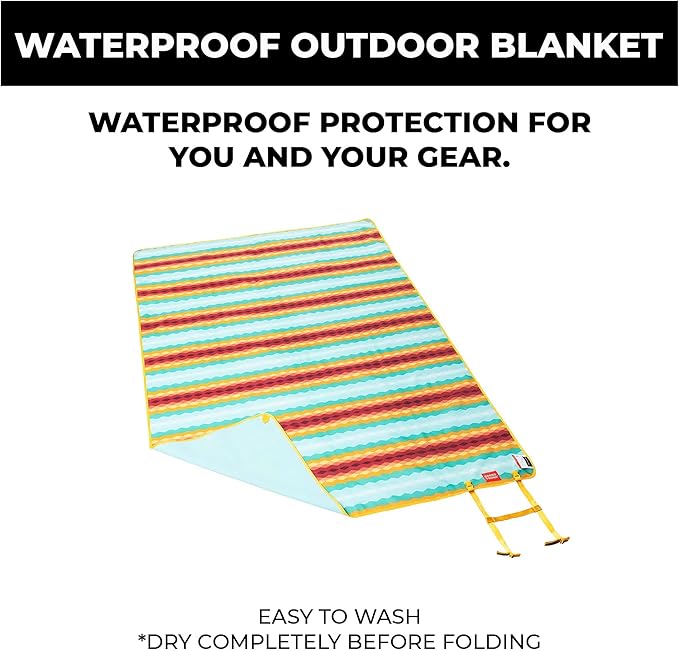 GRAND TRUNK Meadow Mat Large | Waterproof Outdoor Picnic Blanket with Stakes Lightweight &amp Packable for Beach Camping &amp Parks | Urban Camo