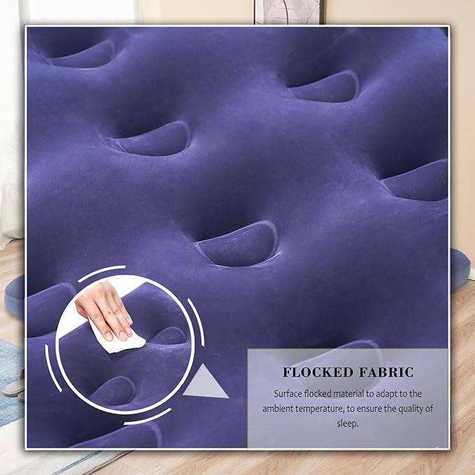 Twin Size Air Mattress Inflatable Bed for Camping &amp Home Blow Up Sleeping Pad