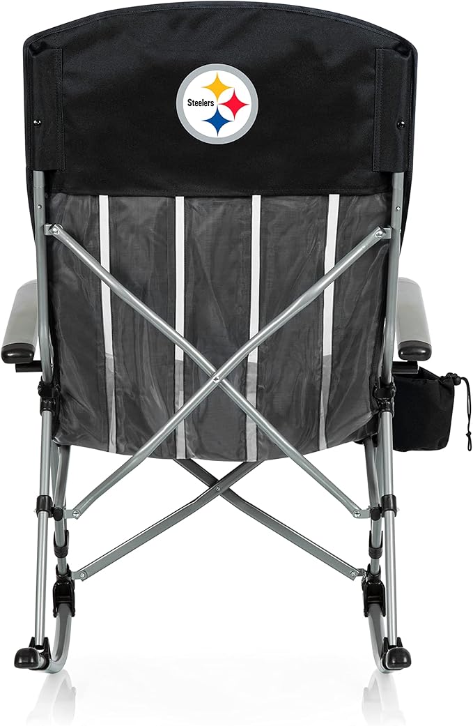 Picnic TIME NFL Unisex-Adult NFL Outdoor Rocking Camp Chair XL Heavy Duty Camping Chair for Adults