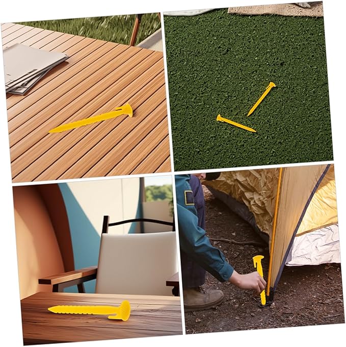 36Pcs Plastic Tent Stakes Durable Ground Anchors for Camping Beach Umbrellas and Outdoor Activities Lightweight Easy to Install Serrated Design for Strong Grip