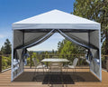 MASTERCANOPY Pop-Up Setup Outdoor Canopy with Netting Screen Walls (8x8 White)