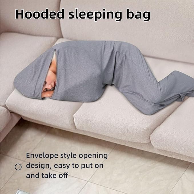 Wearable Sleep Pod Hug Blanket for AdultsPortable Sleeping Bag for Adults Perfect for Stress Relief and Better Sleep Soft and Breathable Fabric Machine Washable