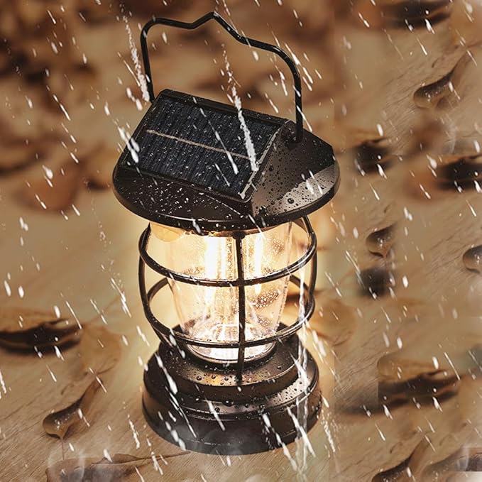 [1200lm] 2 Pack Motion Sensor Solar Lanterns Outdoor Lighting Fixtures Portable Camping Exterior Front Porch Waterproof Black Wall Sconce Lamp Rechargeable Anti Rust Coach for House Doorway Garage