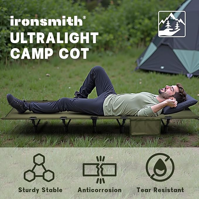 ASGARD Camping CotPortable Camping Bed for Adults ChildrenFoldable Sleeping cots for HikingCampingTravel Foldable Bed for Office nap Support 330LB Ultralight Backpacking Gear