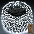 KNONEW 403FT 1000 LED Christmas Lights Outdoor String Light 8 Modes &amp Timer Fairy Lighting Plug in Waterproof for Xmas Yard Tree Wedding Party Holiday Decorations (Cool White)