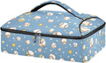 Casserole Carrier Baseballs and Stars PatternInsulated Casserole Carrier for Hot or Cold Food Thermal Lunch Tote for Potluck Parties Picnic Beach Fits 9 x 13 Inches Baking Dish