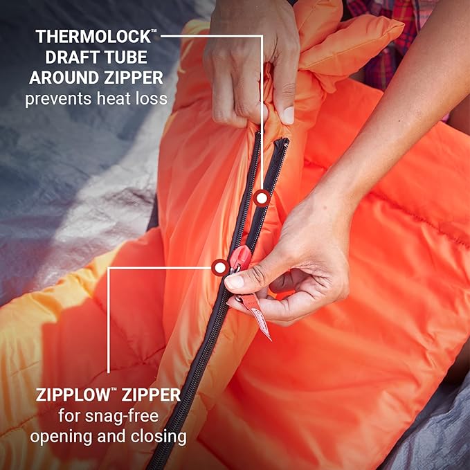 Coleman Kompact 20°F/30°F/40°F Sleeping Bag Cool-Weather Adult Sleeping Bag with Heat Retention Stuff Sack &amp Snag-Free Zipper Great for Camping Sleepovers Guests &amp More