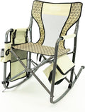 Creative Outdoor Collapsible Folding Rocking Director Chair | Camping Picnic Beach &amp Patio
