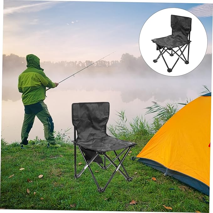 BESPORTBLE Collapsible Chair Portable Folding Stool Oxford Fabric Easy to Carry Backpack for Hiking