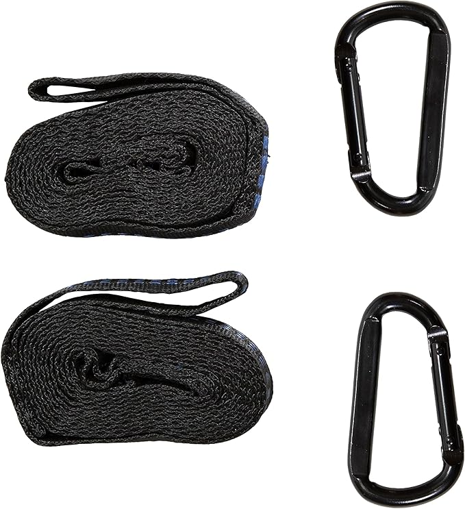 Stansport 30630-50 Double Nylon Hammock - Navy/Light Blue