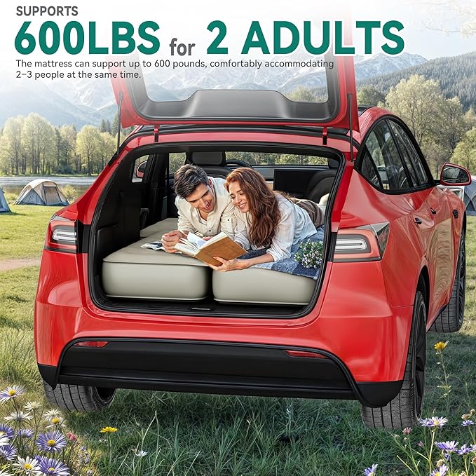 YITAHOME SUV Air Mattress with Pump Pillows Carry Bag &amp Repair Kit 10 Inflatable Car Camping Bed for SUV Jeep Wrangler 4Runner &amp Mid-to-Large SUVs Gray