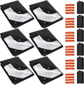 RedSwing 6 Pack Heavy Duty Reflective Survival Space Blankets Multipurpose Emergency Thermal Blanket for All Weather Black